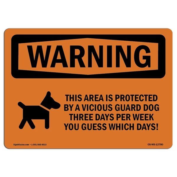 OSHA Warning Sign, 12